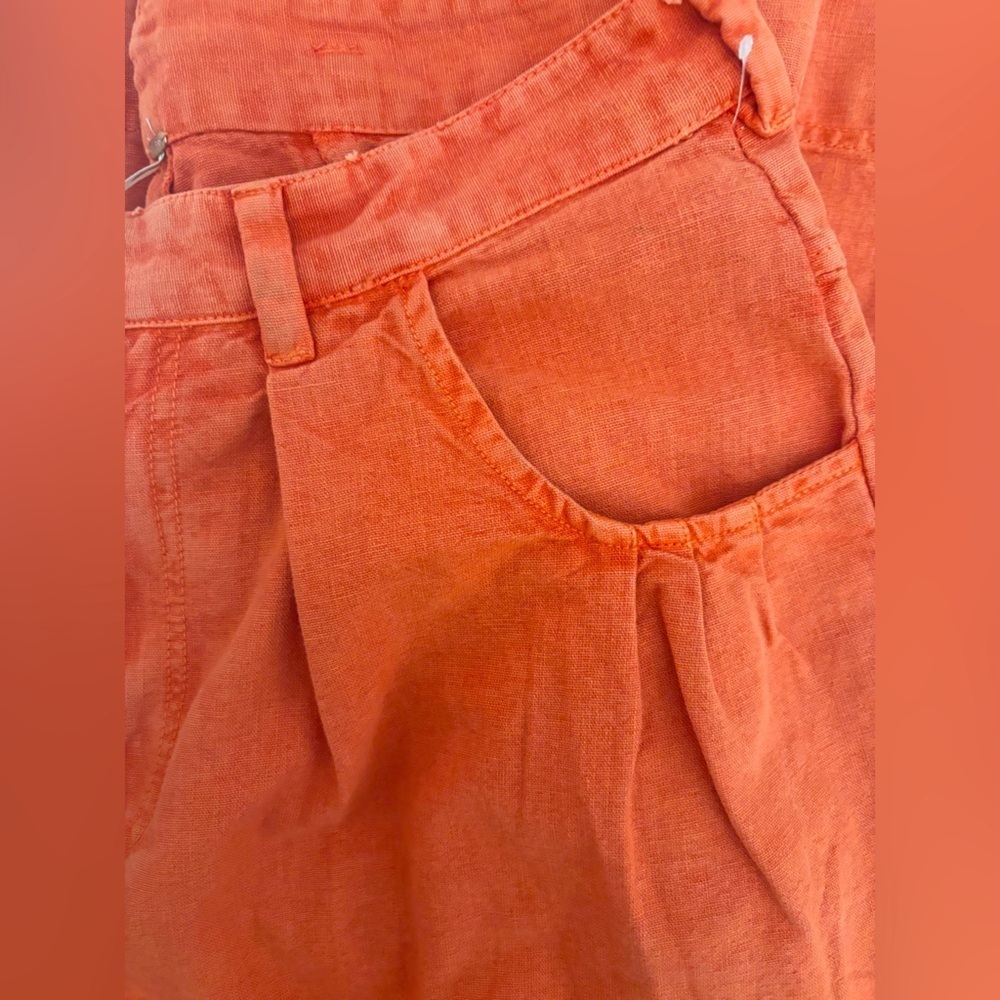 NEW FREE PEOPLE - Sweet Talk Chino Pants in Orange - Picture 4 of 9